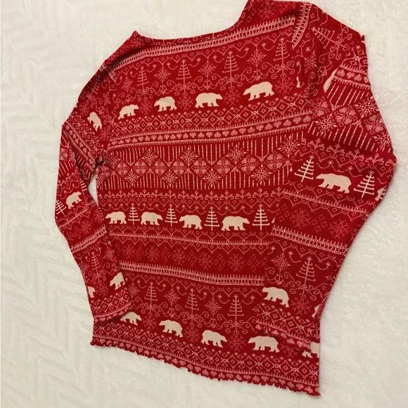 Disney Red Fair Isle Bear Pajama Set - Picture 8 of 14